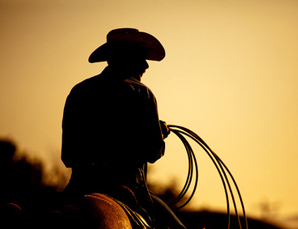 cowboy sunset