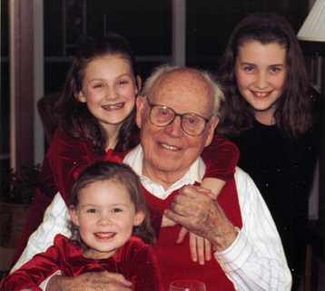 Gordon Brunson with great grandchildren
