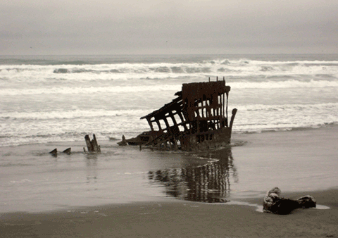 lonely beach scene