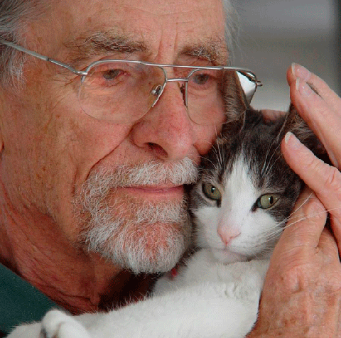 Man With Beloved Cat